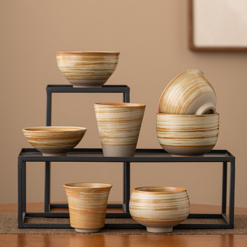 Japanese Pottery - 빈티지 에스프레소 컵, 틈새 디자인의 일본