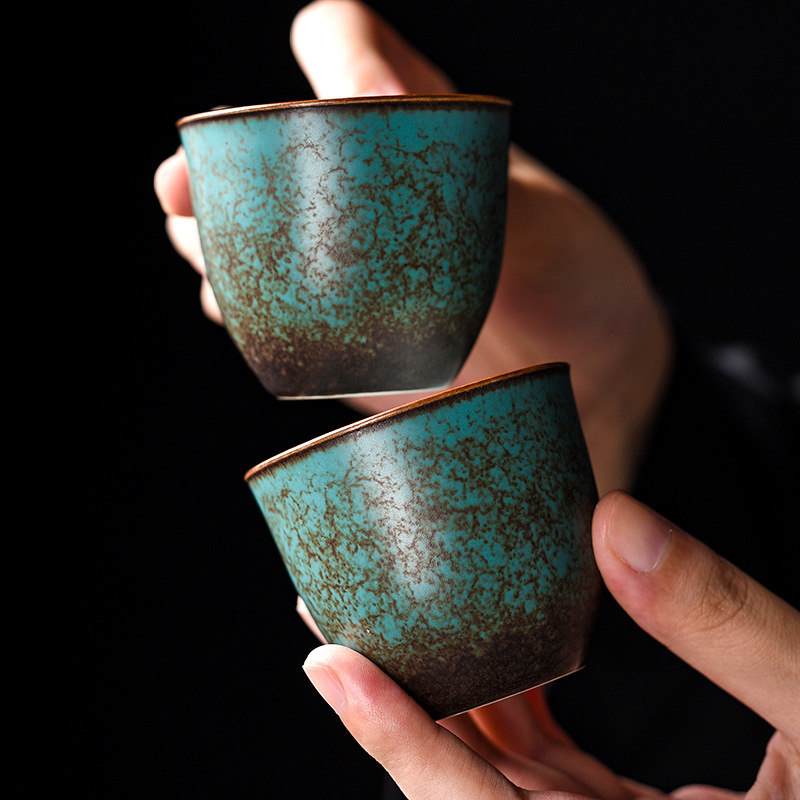 Japanese Pottery - 일본 스타일 빈티지 세라믹 찻잔, 작은