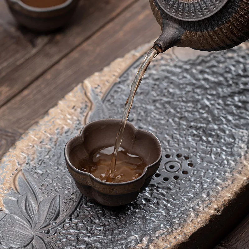 일본 스타일 거친 도자기 도금 철 유약 찻잔, 세라믹  - Japanese Pottery 리뷰 및 가격