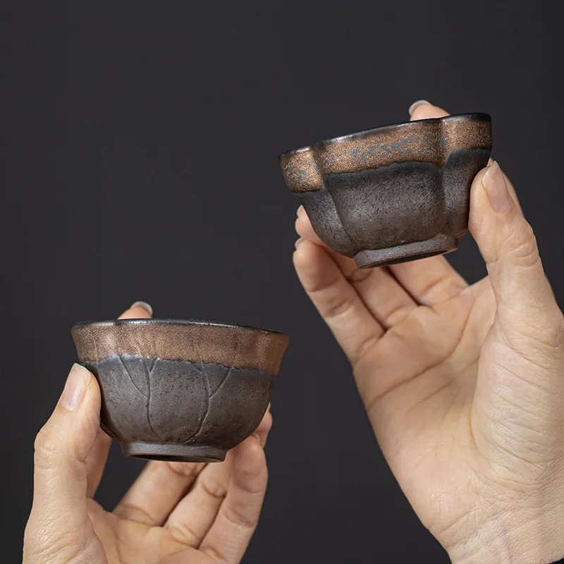 일본 스타일 거친 도자기 도금 철 유약 찻잔, 세라믹  - Japanese Pottery 리뷰 및 가격