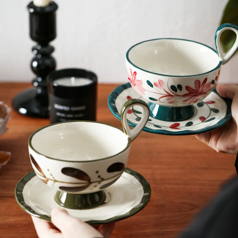 커피 컵, 꽃무늬 찻잔, 손으로 그린 문양이 들어간 유 - Japanese Tea 리뷰 및 가격