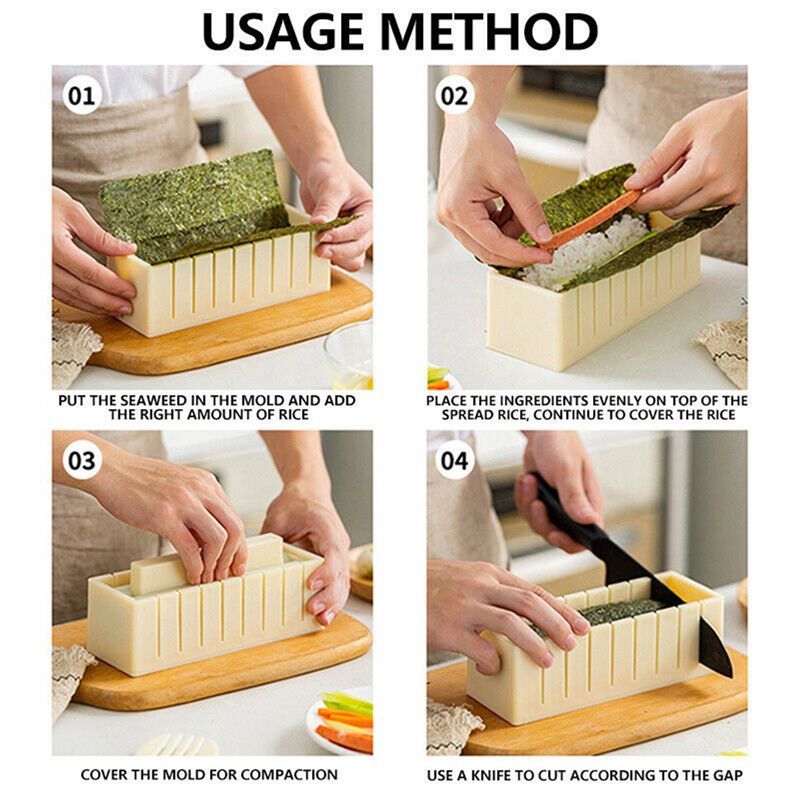 3X 스시 메이커 쌀 몰드 일본식 케이크 몰드 다기능  - Sushi Making Kit 리뷰 및 가격