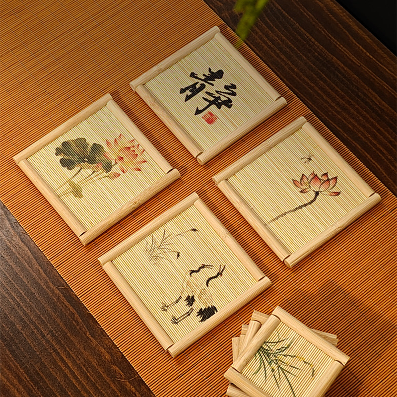 5개 세트 천연 대나무 차 컵 받침대 선(禪) 스타일  - Japanese Tea 리뷰 및 가격