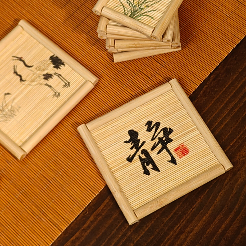 5개 세트 천연 대나무 차 컵 받침대 선(禪) 스타일  - Japanese Tea 리뷰 및 가격
