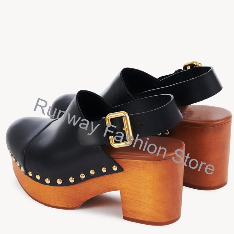 청키 우드 웨지 뮬 클로그 샌들리아 플랫폼 여성용 신발 - Geta Wooden Sandal 리뷰 및 가격