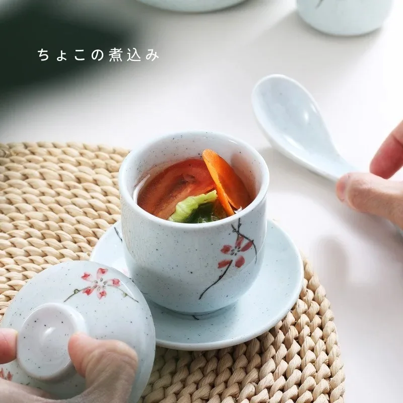 도자기 찜통, 일본 벚꽃 디자인, 뚜껑이 있는 다용도  - Japanese Snacks 리뷰 및 가격