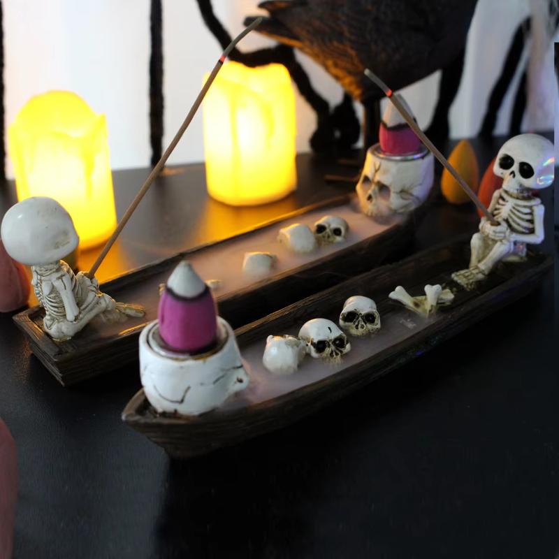 해골 모양의 향로 받침대, 독특한 디자인의 레진 소재  - Incense Holder 리뷰 및 가격